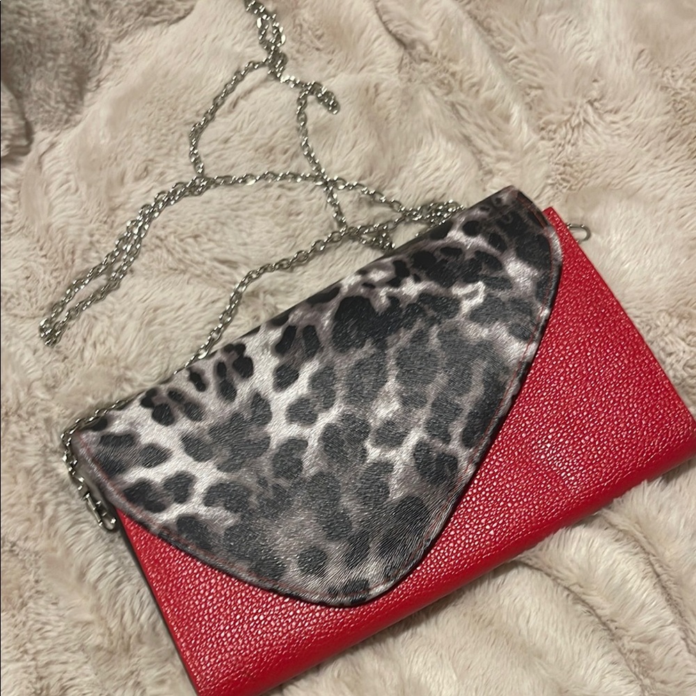 Stylish Red and Black Leopard Print Women's Bag